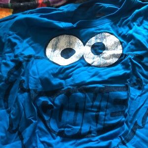 Blue Cookie Monster Graphic T-Shirt